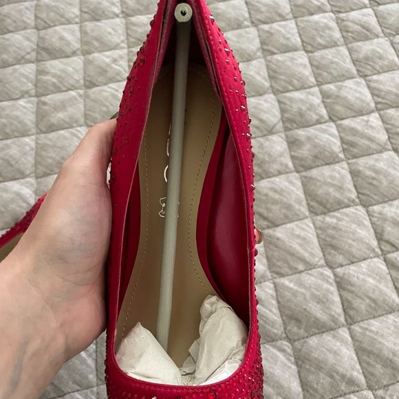 ALDO Loann Red Ruby Rhinestone Pumps, Size 5/35 - Picture 5 of 8